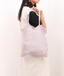 cache cache（カシュ カシュ）の「カシュカシュ cachecache / ラメ糸編みトートバッグ（トートバッグ）」