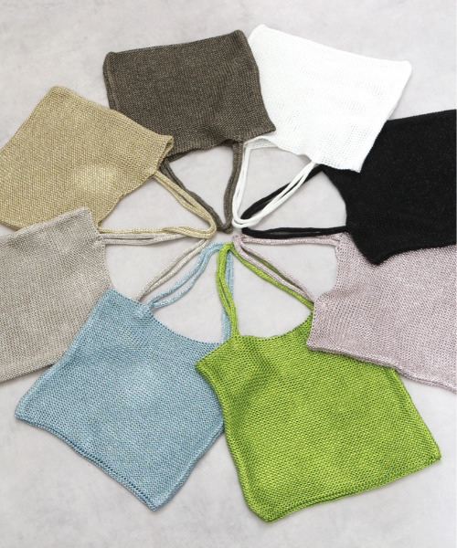 cache cache(カシュ カシュ)の「カシュカシュ cachecache / ラメ糸編みトートバッグ(トートバッグ・レディース・ピンク/グリーン/ホワイト/シルバー/ブルー/ブラック/ゴールド/シルバー系/マルチ・FREE)」の21枚目の写真