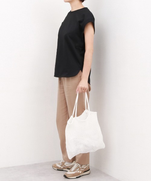 cache cache(カシュ カシュ)の「カシュカシュ cachecache / ラメ糸編みトートバッグ(トートバッグ・レディース・ピンク/グリーン/ホワイト/シルバー/ブルー/ブラック/ゴールド/シルバー系/マルチ・FREE)」の17枚目の写真