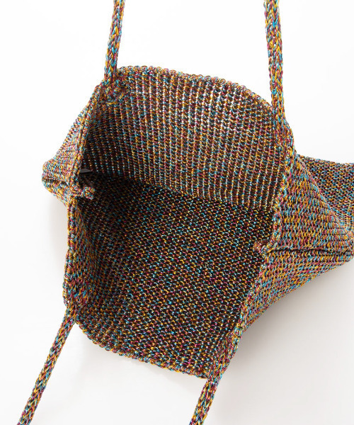 cache cache(カシュ カシュ)の「カシュカシュ cachecache / ラメ糸編みトートバッグ(トートバッグ・レディース・ピンク/グリーン/ホワイト/シルバー/ブルー/ブラック/ゴールド/シルバー系/マルチ・FREE)」の13枚目の写真
