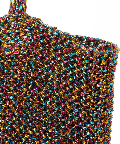 cache cache(カシュ カシュ)の「カシュカシュ cachecache / ラメ糸編みトートバッグ(トートバッグ・レディース・ピンク/グリーン/ホワイト/シルバー/ブルー/ブラック/ゴールド/シルバー系/マルチ・FREE)」の14枚目の写真