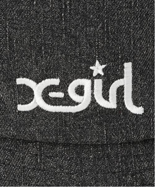 X-girl Stages(エックスガールステージス)の「デニムバケットハット(キャップ・キッズ・ブルー/ブラック・M(48-52cm)/L(52-56cm))」の4枚目の写真