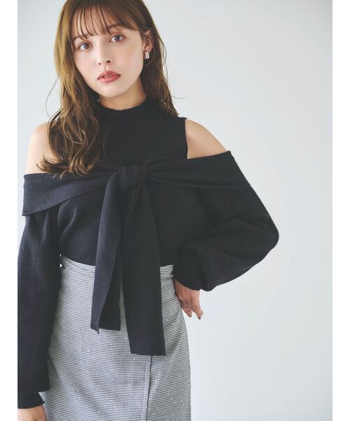 dazzlin（ダズリン）の「2WAYリボンニットプルオーバー（ニット