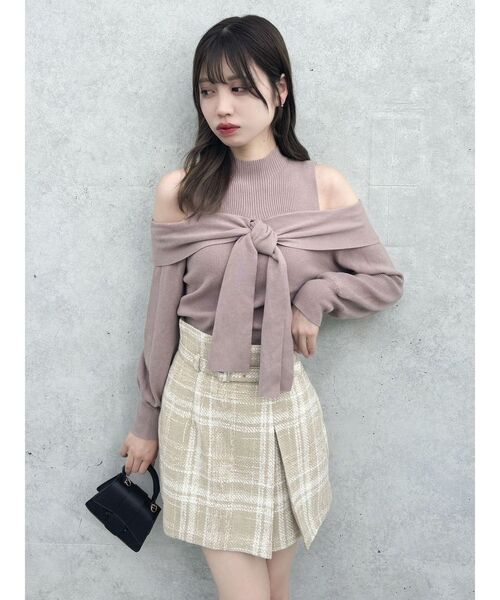 dazzlin ビックリボンオフショルニットプルオーバー タグ付き ダズリン dazzlin（ダズリン）の「ビックリボンオフショルニットプル