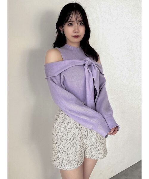 【２WAY】リボンニットプルオーバー dazzlin（ダズリン）の「2WAYリボンニットプルオーバー（ニット