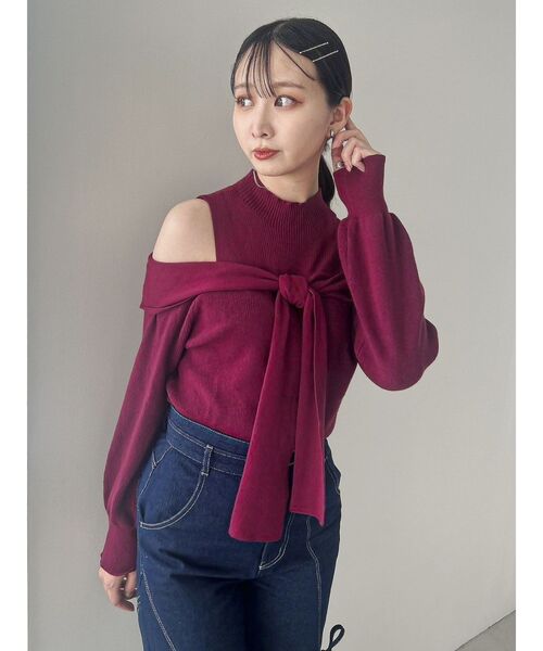 【２WAY】リボンニットプルオーバー dazzlin（ダズリン）の「2WAYリボンニットプルオーバー（ニット
