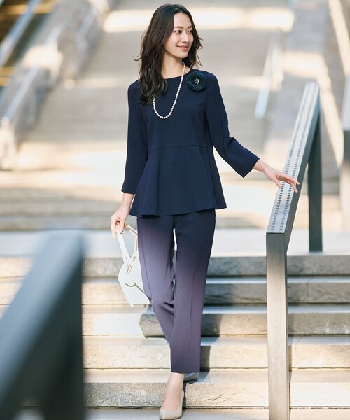 23区（ニジュウサンク）の「シャインツイード コサージュ（ブローチ/コサージュ・レディース・ブラック系2/ネイビー系/アイボリー系・F）」の6枚目の写真