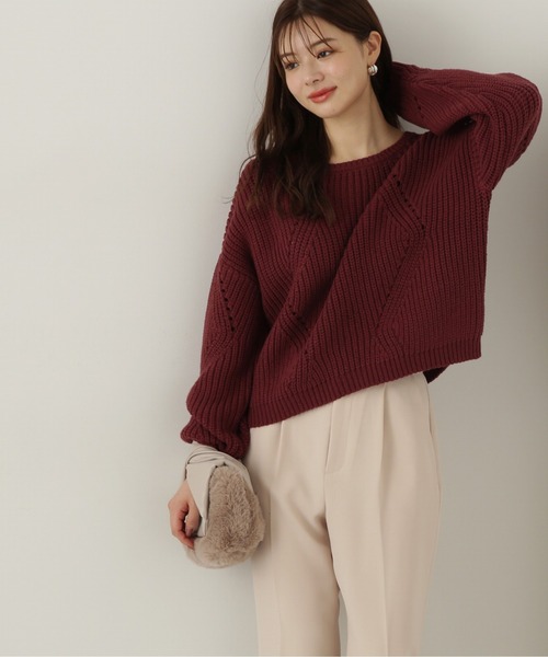 PROPORTION BODY DRESSING(プロポーションボディドレッシング)の「シンプルアイレットニット / 1214270917(ニット/セーター・レディース・カーキ/オフホワイト/ボルドー・SMALL/MEDIUM)」の17枚目の写真