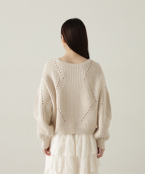 PROPORTION BODY DRESSING(プロポーションボディドレッシング)の「シンプルアイレットニット / 1214270917(ニット/セーター・レディース・カーキ/オフホワイト/ボルドー・SMALL/MEDIUM)」の11枚目の写真