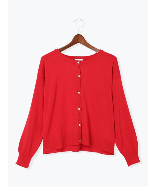 Te chichi TERRASSE(テチチテラス)の「クルーネックメタルボタンカーディガン(カーディガン/ボレロ・レディース・レッド/グリーン/ベージュ/ブラック・F)」の20枚目の写真