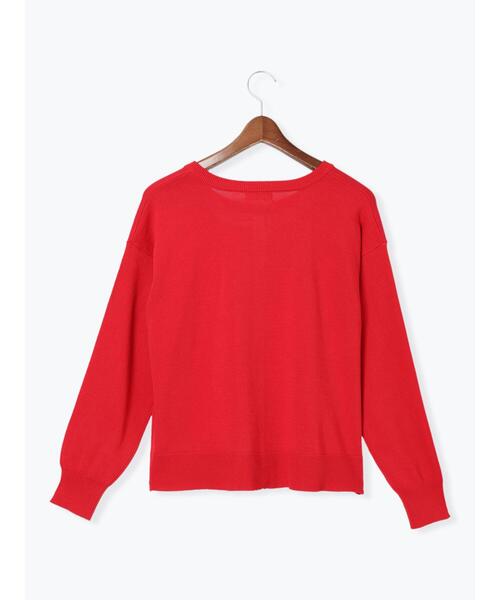 Te chichi TERRASSE(テチチテラス)の「クルーネックメタルボタンカーディガン(カーディガン/ボレロ・レディース・レッド/グリーン/ベージュ/ブラック・F)」の21枚目の写真