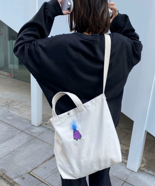 WEGO(ウィゴー)の「WEGO/2wayキャンバストート(ショルダーバッグ・レディース・その他1/その他2/その他3/その他5/その他6/その他4/その他9/その他7/その他10/その他8/その他11・FREE)」の11枚目の写真