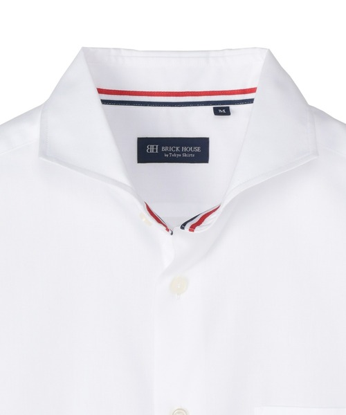 TOKYO SHIRTS(トウキョウシャツ)の「形態安定ノーアイロン カラーテープ ホリゾンタルワイド 長袖カジュアルシャツ(シャツ/ブラウス・メンズ・ホワイト・L/LL/M)」の5枚目の写真