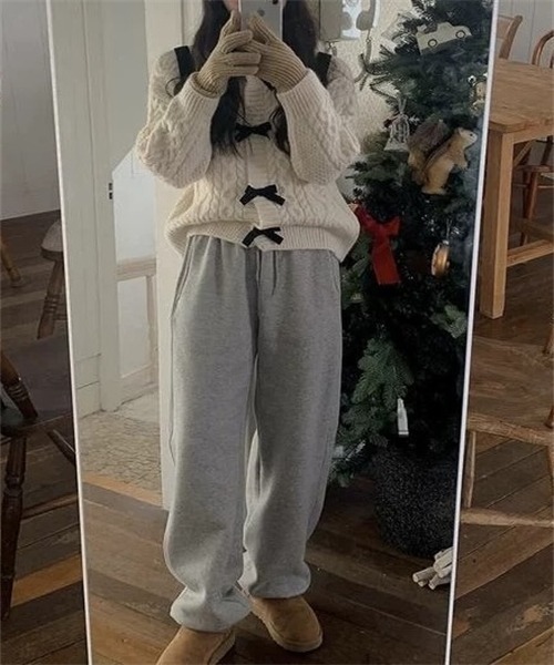 Dream garden（ドリームガーデン）の「配色リボン付きニットカーディガン（カーディガン/ボレロ・レディース・アイボリー/ブラウン/ピンク/レッド・FREE）」の7枚目の写真