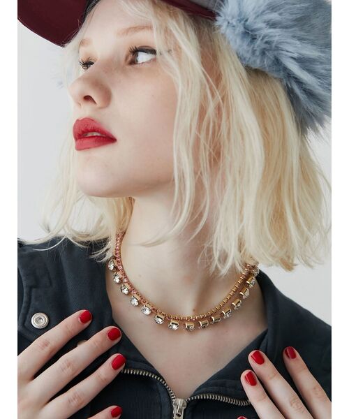 jouetie(ジュエティ)の「ビジューレイヤードチョーカー(チョーカー・レディース・シルバー/ゴールド・FREE)」の3枚目の写真