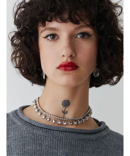 jouetie(ジュエティ)の「ビジューレイヤードチョーカー(チョーカー・レディース・シルバー/ゴールド・FREE)」の4枚目の写真