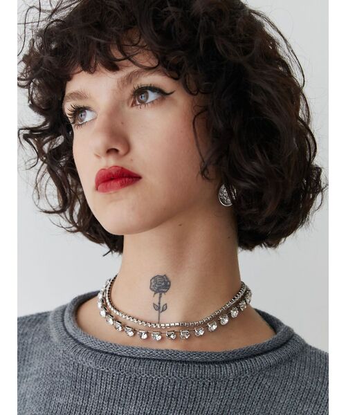 jouetie(ジュエティ)の「ビジューレイヤードチョーカー(チョーカー・レディース・シルバー/ゴールド・FREE)」の5枚目の写真