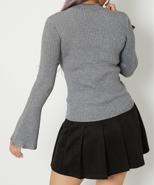 GORGE（ゴージ）の「《ラメ×リブ美シルエット》レディース ハイネック ニットプルオーバー 長袖 トップス 春秋冬（ニット/セーター・レディース・ブラック/オフホワイト/グレー/ブルー/チャコール・F）」の21枚目の写真