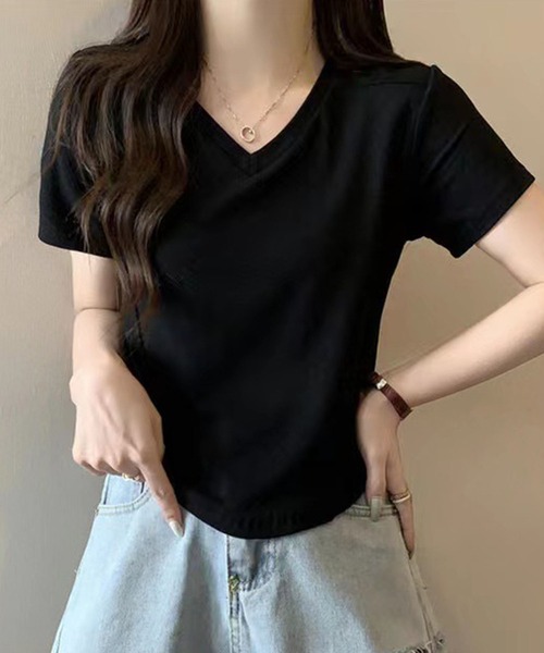 Amulet(アミュレット)の「プレス加工デザインTシャツ(Tシャツ/カットソー・レディース・ライトグレー/ホワイト/ピンク/ダークグレー/ブラック/カーキ/アイボリー・XL/L/M)」の17枚目の写真