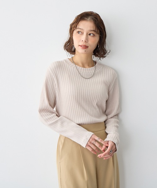 anyfee(エニフィー)の「【anyfee】プチハイネックTシャツ《大きいサイズ/プラスサイズ》(Tシャツ/カットソー・レディース・グリーン/オレンジ/ベージュ/ブラック・LL/3L/4L/5L)」の6枚目の写真