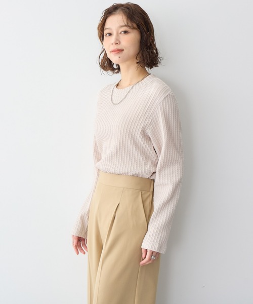 anyfee(エニフィー)の「【anyfee】プチハイネックTシャツ《大きいサイズ/プラスサイズ》(Tシャツ/カットソー・レディース・グリーン/オレンジ/ベージュ/ブラック・LL/3L/4L/5L)」の8枚目の写真