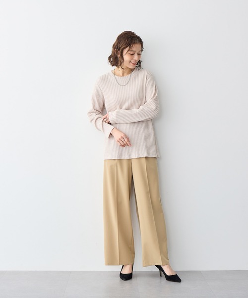 anyfee(エニフィー)の「【anyfee】プチハイネックTシャツ《大きいサイズ/プラスサイズ》(Tシャツ/カットソー・レディース・グリーン/オレンジ/ベージュ/ブラック・LL/3L/4L/5L)」の10枚目の写真