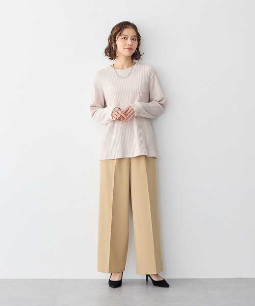 anyfee(エニフィー)の「【anyfee】プチハイネックTシャツ《大きいサイズ/プラスサイズ》(Tシャツ/カットソー・レディース・グリーン/オレンジ/ベージュ/ブラック・LL/3L/4L/5L)」の11枚目の写真