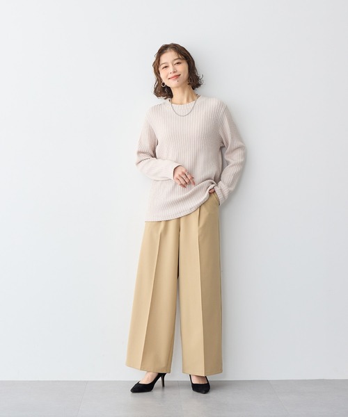 anyfee(エニフィー)の「【anyfee】プチハイネックTシャツ《大きいサイズ/プラスサイズ》(Tシャツ/カットソー・レディース・グリーン/オレンジ/ベージュ/ブラック・LL/3L/4L/5L)」の12枚目の写真