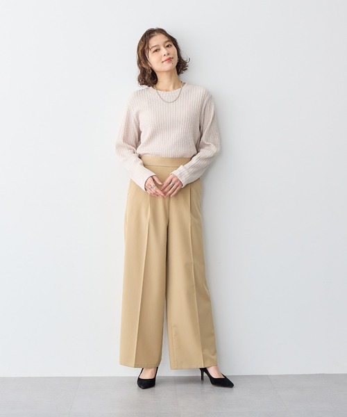 anyfee(エニフィー)の「【anyfee】プチハイネックTシャツ《大きいサイズ/プラスサイズ》(Tシャツ/カットソー・レディース・グリーン/オレンジ/ベージュ/ブラック・LL/3L/4L/5L)」の15枚目の写真