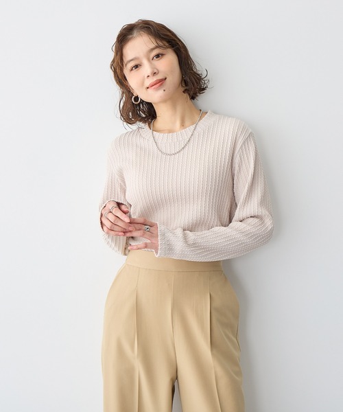 anyfee(エニフィー)の「【anyfee】プチハイネックTシャツ《大きいサイズ/プラスサイズ》(Tシャツ/カットソー・レディース・グリーン/オレンジ/ベージュ/ブラック・LL/3L/4L/5L)」の18枚目の写真