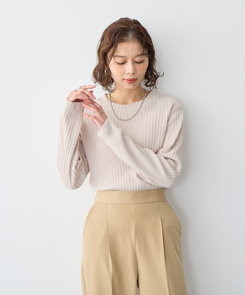 anyfee(エニフィー)の「【anyfee】プチハイネックTシャツ《大きいサイズ/プラスサイズ》(Tシャツ/カットソー・レディース・グリーン/オレンジ/ベージュ/ブラック・LL/3L/4L/5L)」の19枚目の写真