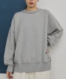 MERLOT（メルロー）の「裏毛ダメージデザインスウェット（スウェット・レディース）」