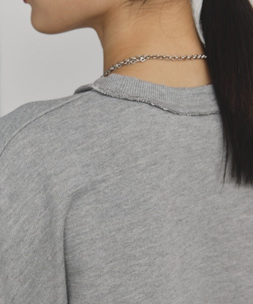 MERLOT(メルロー)の「裏毛ダメージデザインスウェット(スウェット・レディース・ブラック/グレー・FREE)」の16枚目の写真