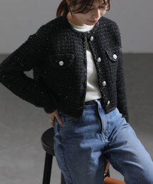 【TORRAZZO DONNA/トラッゾドンナ】Compact Knit Jacket