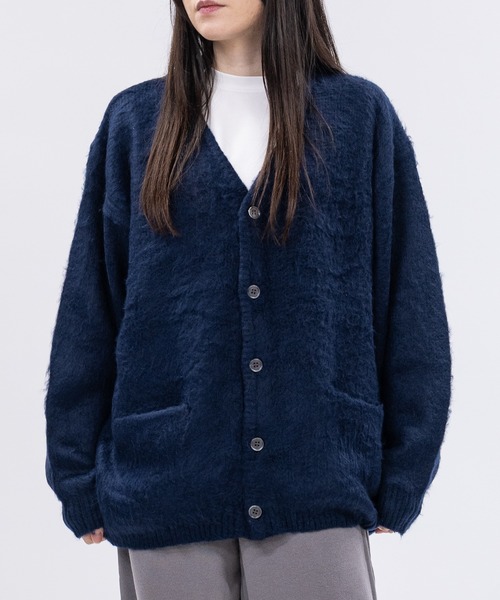 セール】【22】モヘアタッチ ジャガード カラーカーディガン