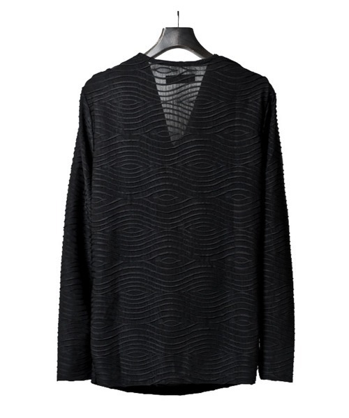 Buffalo Bobs(バッファローボブズ)の「ONDA-DRAPE(オンダ ドレープ)ウェーブタック ドレープネック ロンT(Tシャツ/カットソー・メンズ・ブラック/ホワイト・1-2/2-3)」の5枚目の写真