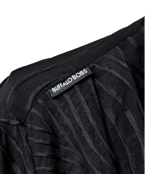 Buffalo Bobs(バッファローボブズ)の「ONDA-DRAPE(オンダ ドレープ)ウェーブタック ドレープネック ロンT(Tシャツ/カットソー・メンズ・ブラック/ホワイト・1-2/2-3)」の7枚目の写真