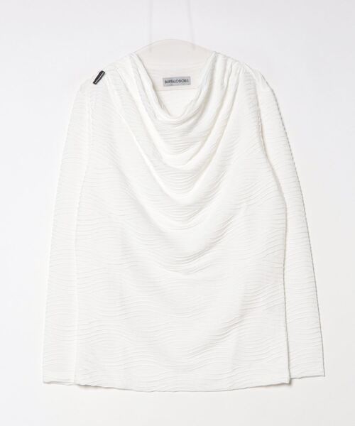 Buffalo Bobs(バッファローボブズ)の「ONDA-DRAPE(オンダ ドレープ)ウェーブタック ドレープネック ロンT(Tシャツ/カットソー・メンズ・ブラック/ホワイト・1-2/2-3)」の10枚目の写真
