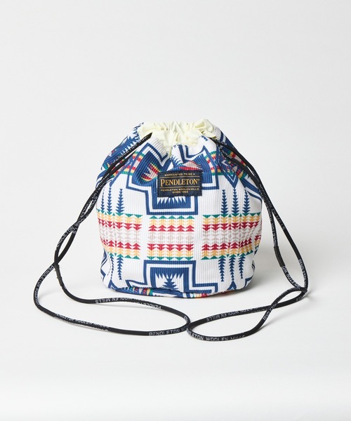 PENDLETON(ペンドルトン)の「【 PENDLETON / ペンドルトン 】コーデュロイ ドローバック 巾着バックCORDUROY DRAW BAG(ショルダーバッグ・レディース・オフホワイト/ブラック/ブルー・FREE)」の11枚目の写真