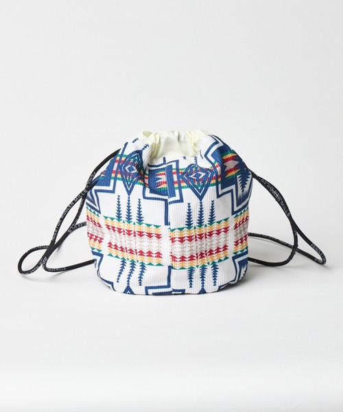 PENDLETON(ペンドルトン)の「【 PENDLETON / ペンドルトン 】コーデュロイ ドローバック 巾着バックCORDUROY DRAW BAG(ショルダーバッグ・レディース・オフホワイト/ブラック/ブルー・FREE)」の12枚目の写真