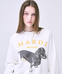 MARDI Mercredi DDANJI スウェットプルオーバー　ベージュ SWEATSHIRT RAGLAN DDANJI（スウェット）｜Mardi Mercredi