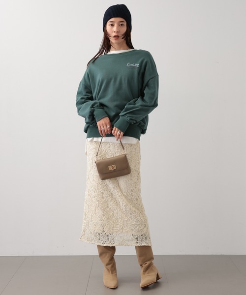 saloon（サルーン）の「SALOON(サルーン)/ワイドシャフトロングブーツ（ブーツ・レディース・ベージュ/ブラック・MEDIUM/LARGE/SMALL）」の5枚目の写真