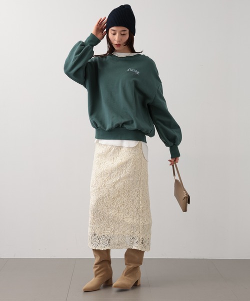 saloon（サルーン）の「SALOON(サルーン)/ワイドシャフトロングブーツ（ブーツ・レディース・ベージュ/ブラック・MEDIUM/LARGE/SMALL）」の6枚目の写真