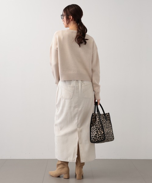 saloon（サルーン）の「SALOON(サルーン)/ワイドシャフトロングブーツ（ブーツ・レディース・ベージュ/ブラック・MEDIUM/LARGE/SMALL）」の16枚目の写真