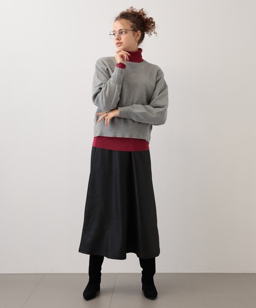 saloon（サルーン）の「SALOON(サルーン)/ワイドシャフトロングブーツ（ブーツ・レディース・ベージュ/ブラック・MEDIUM/LARGE/SMALL）」の18枚目の写真