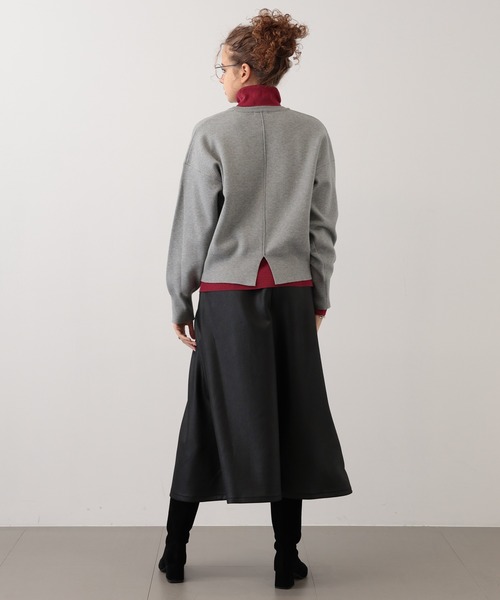 saloon（サルーン）の「SALOON(サルーン)/ワイドシャフトロングブーツ（ブーツ・レディース・ベージュ/ブラック・MEDIUM/LARGE/SMALL）」の19枚目の写真