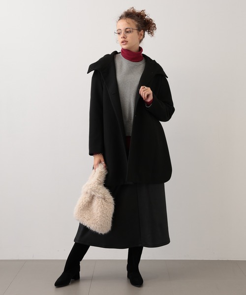 saloon（サルーン）の「SALOON(サルーン)/ワイドシャフトロングブーツ（ブーツ・レディース・ベージュ/ブラック・MEDIUM/LARGE/SMALL）」の22枚目の写真