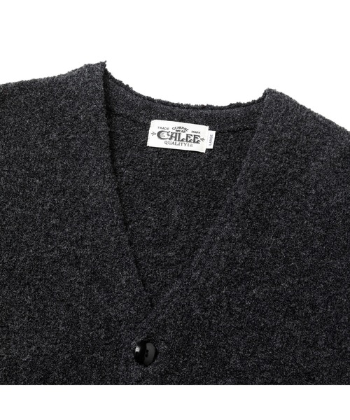 CALEE(キャリー)の「× EYYA KNIT BOUCLE KNIT CARDIGAN(カーディガン/ボレロ・メンズ・ブラウン/ブラック・LARGE/MEDIUM/X-LARGE)」の4枚目の写真