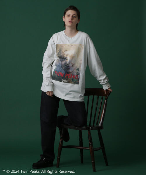 MANASTASH(マナスタッシュ)の「MANASTASH/マナスタッシュ TWIN PEAKS L/S TEE 02 ツイン・ピークス ロングスリーブTシャツ 02(Tシャツ/カットソー・メンズ・ホワイト/ブラック/ブラウン・M/L/XL/S)」の4枚目の写真