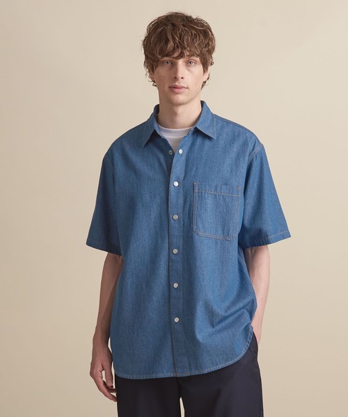 【新品】UNITED TOKYO サイズ2 ショートスリーブデニムシャツ 新品】UNITED TOKYO サイズ2 ショートスリーブデニムシャツ
